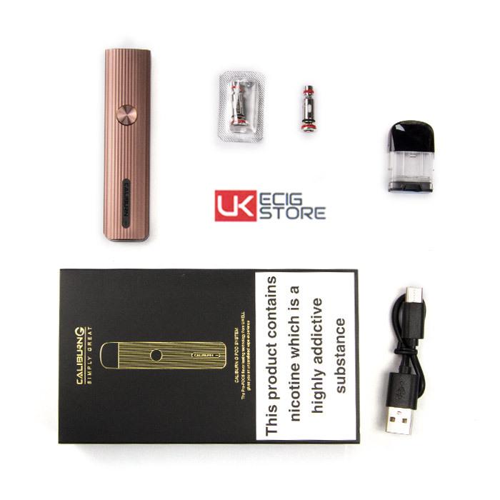 Uwell Caliburn G Pod Kit Box Contents