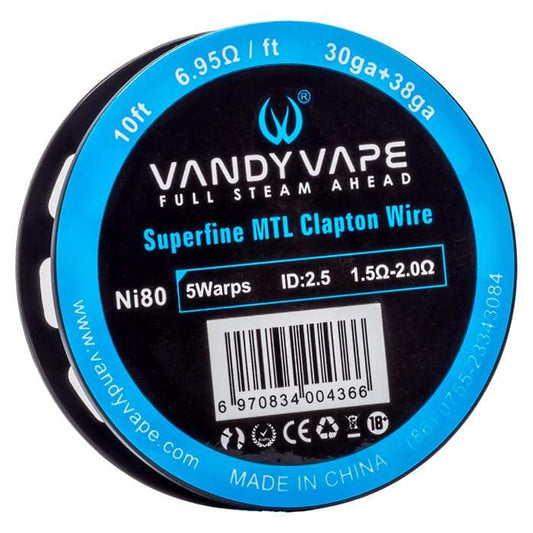 Vandy Vape - Superfine MTL Clapton Wire - Ni80