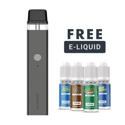 Vaporesso Xros Pod Kit includes free nicotine salt vape juices