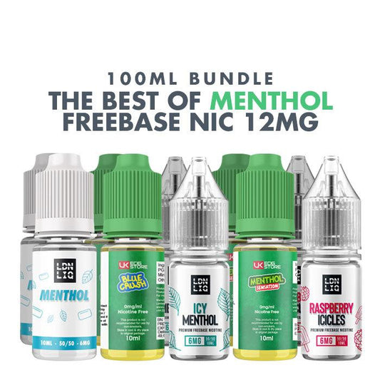 Best Menthol E-Liquids 10 x 10ml Bundle - 12mg