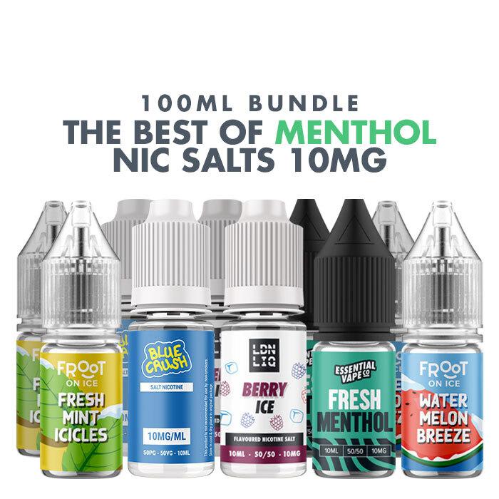 Best Menthol E-Liquids 10 x 10ml Nic Salt Bundle - 10mg