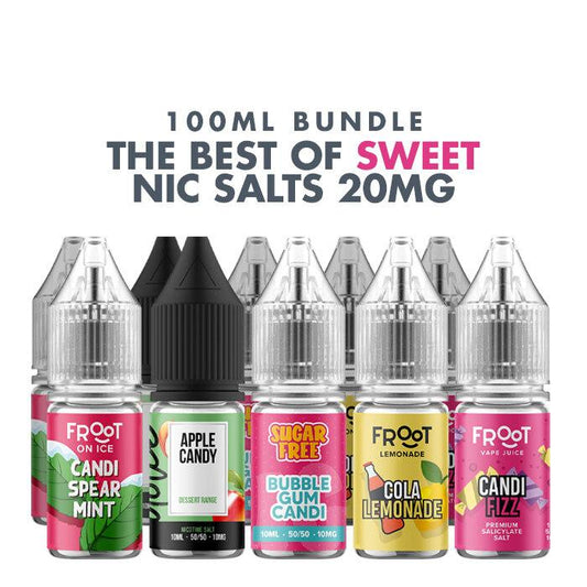 Best Sweet E-Liquids 10 x 10ml Nic Salt Bundle - 20mg