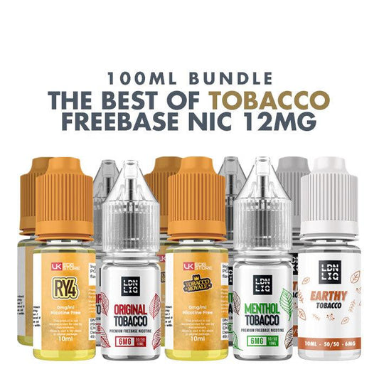 Best Tobacco E-Liquids 10 x 10ml Bundle - 12mg