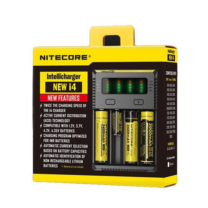 Nitecore Intellicharger i4 Charger and Battery Bundle Box