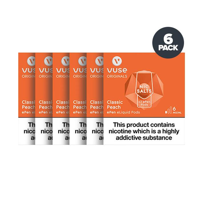 Vuse ePen Nic Salt Pods 6 Pack - Classic PEach